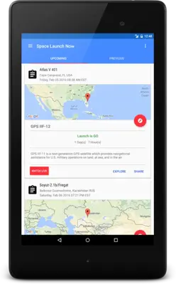 Space Launch Now android App screenshot 2